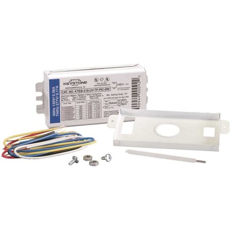 KEYSTONE TECHNOLOGIES 18-Watt 1 or 2-Lamp CFL Rapid Start Electronic Fluorescent Replacement Ballast KTEB-218-UV-RS-DW-KIT